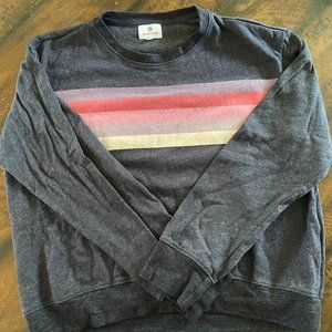 Sundry Crewneck Sweatshirt with Striped Detailing